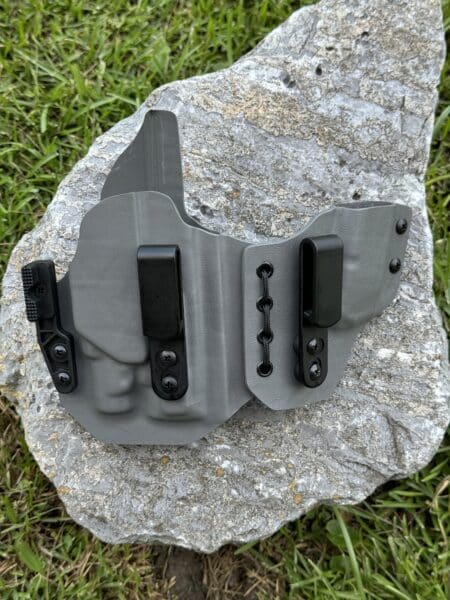 IWB sidecar for the PSA Micro Dagger C-1 w/ Nightstick TCM-5B in gunmetal grey kydex