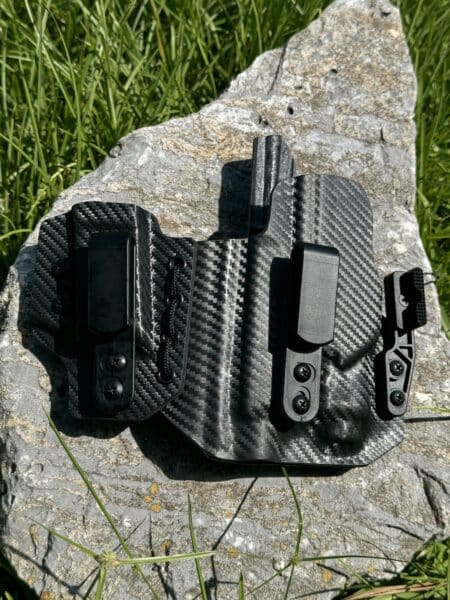 IWB sidecar for the FN 509 Compact w/ Nightstick TCM-10 in black carbon fiber kydex