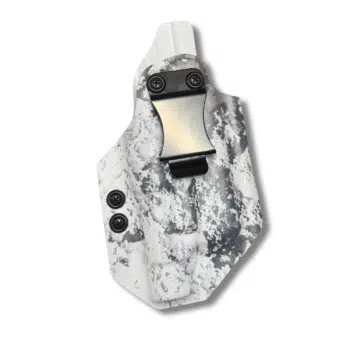 IWB for the Glock 45 w/ Nightstick TWM-850XL. In substrate snowfall kydex IWB for the Glock 45 w/ Nightstick TWM-850XL. In substrate snowfall kydex