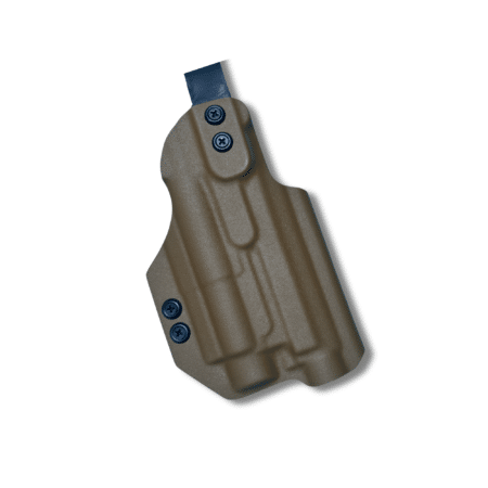 OWB Taco for a Beretta M9A4 with a Olight Baldr Pro in coyote brown kydex