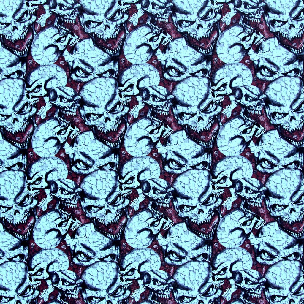 Cracked Skulls Blue Kydex