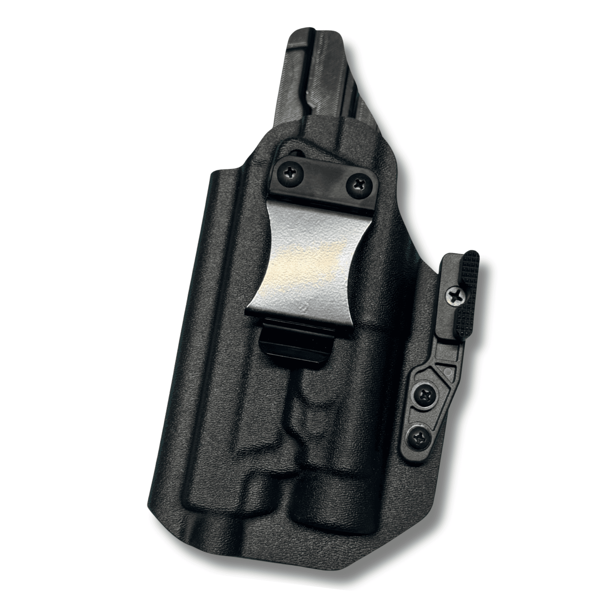 Iwb for a Smith & Wesson M&P 5.7 with a Streamlight TLR-1 HL-X in black kydex